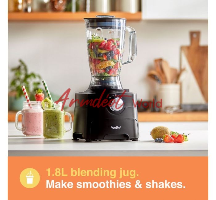 Food Processor With Blender 1000w {VonShef} Armdeot Interiors