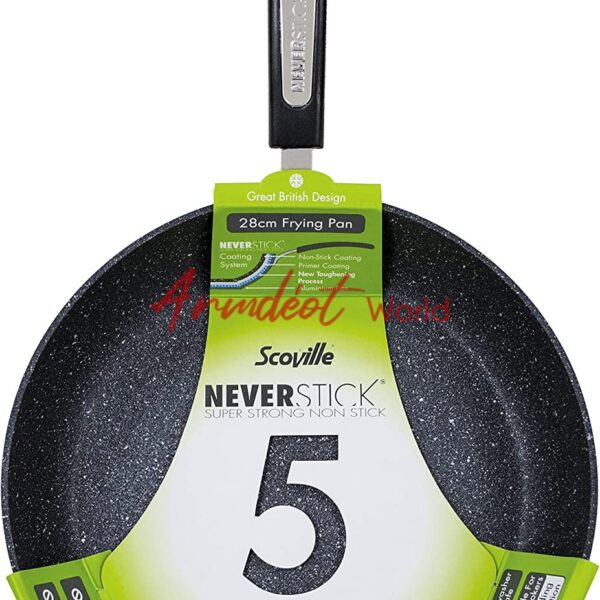 Scoville Neverstick 28cm Frying Pan { Black } Armdeot Interiors