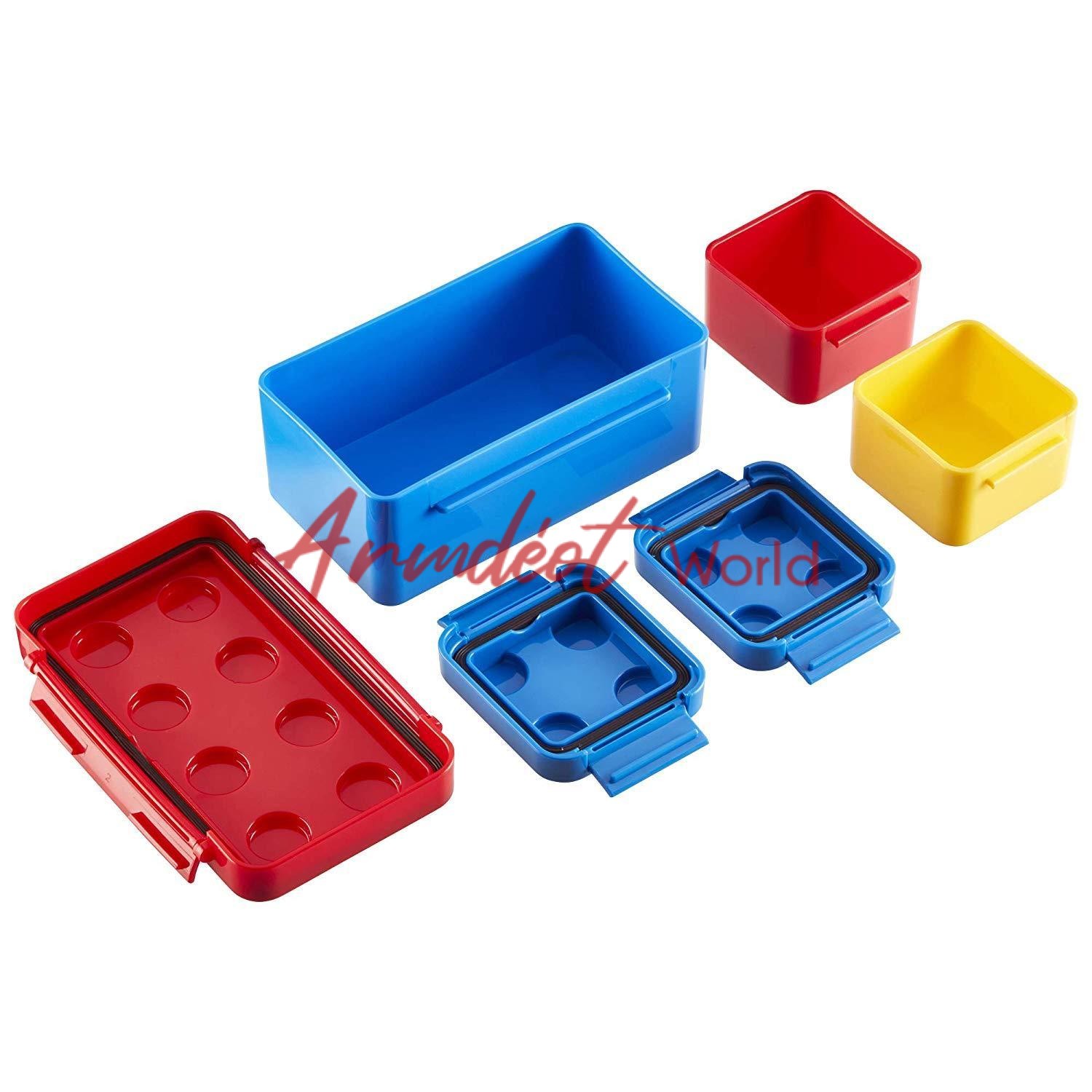 Cooks Professional Lunchbox Containers Food Storage Set Stacking Brick Design 