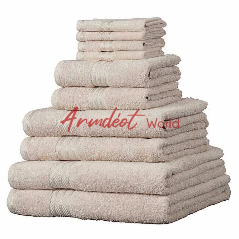 100 Egyptian Cotton 500gsm 10 Piece ASSORTED COLOURS Armdeot Interiors