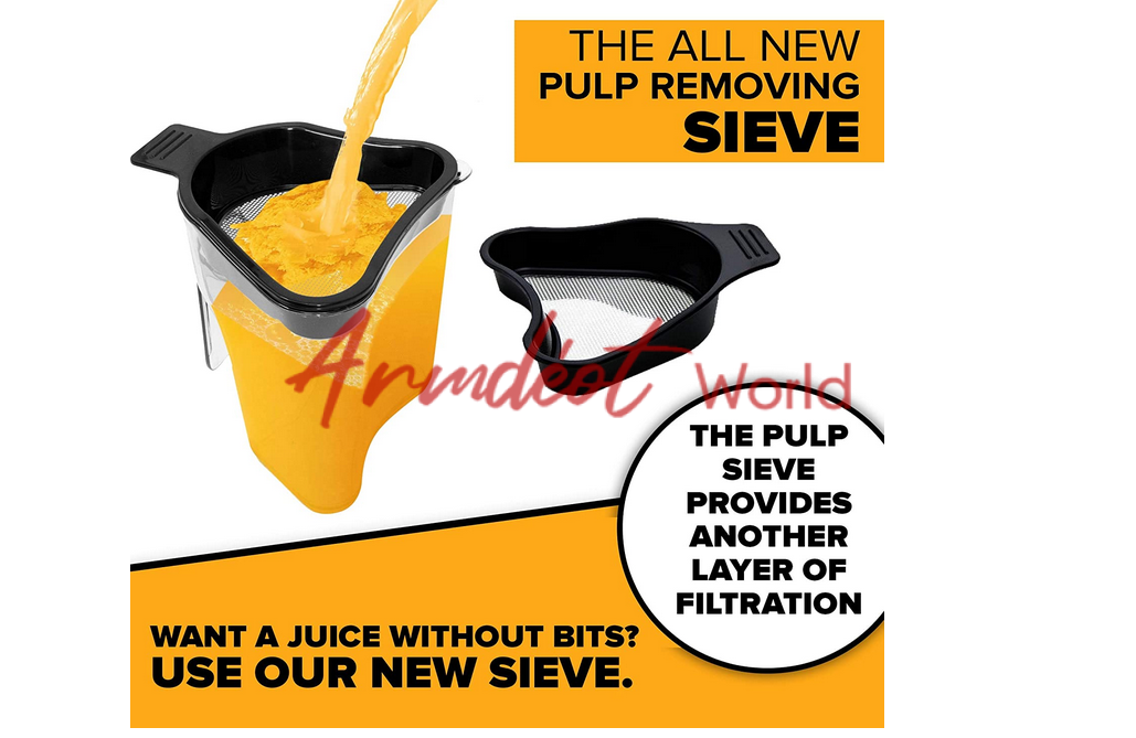 Powerful Masticating Juicer FRIDJA {Black} Armdeot Interiors