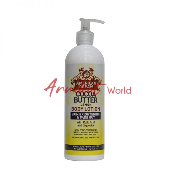 AMERICAN DREAM Lemon Cocoa Butter Lotion For Skin Brightening and Fade