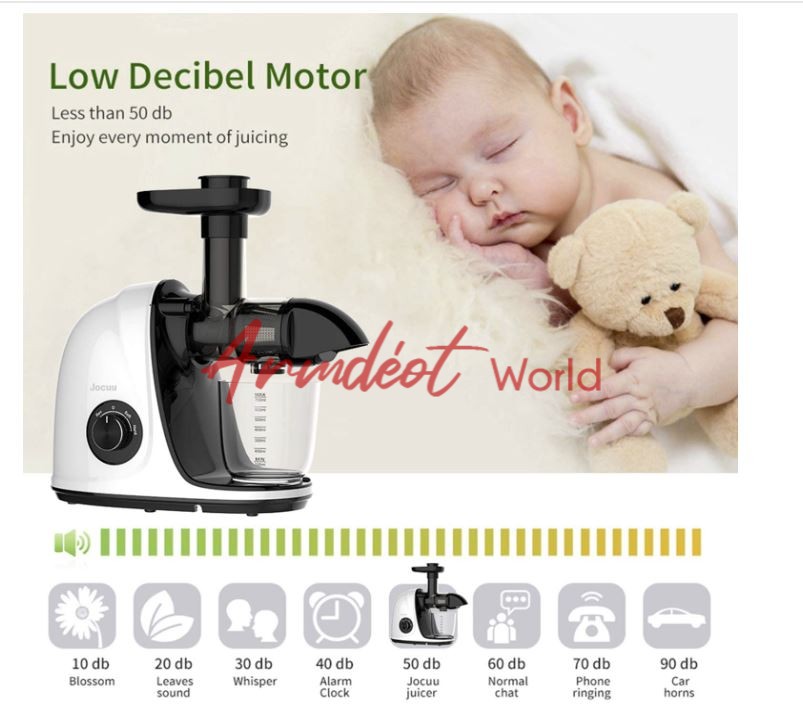 Slow Masticating Juicer Extractor JOCUU {White} Armdeot Interiors